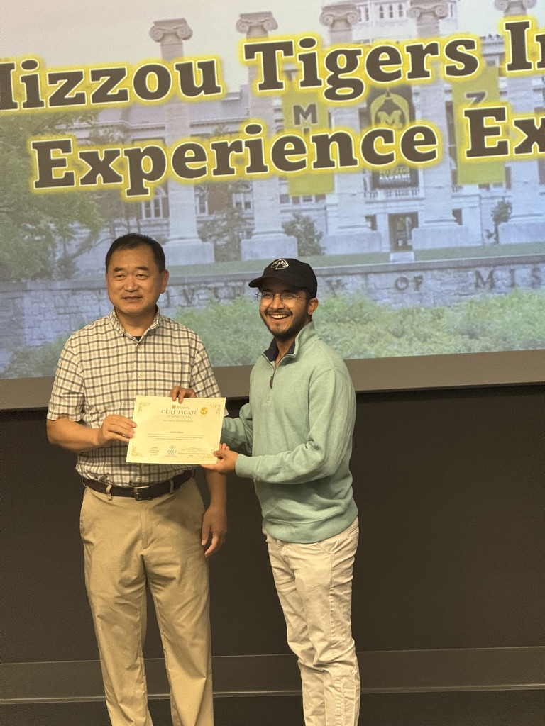 Mizzou Tigers Experience certificate
